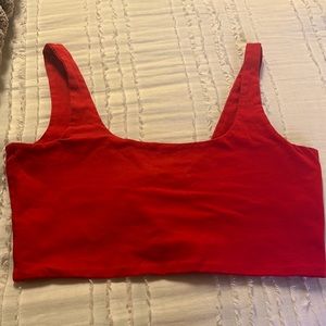 Red Cotton On Crop Tank